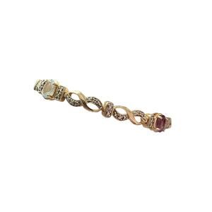 Ross Simons 925 Sterling Silver Vermeil Topaz Amethyst Bracelet